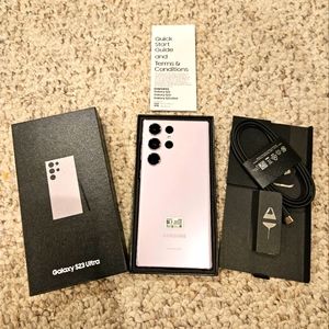 New Samsung Galaxy S23 Ultra SM-S918U - 256GB - Lavender (Verizon)